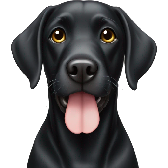 Black Labrador with white patch emoji