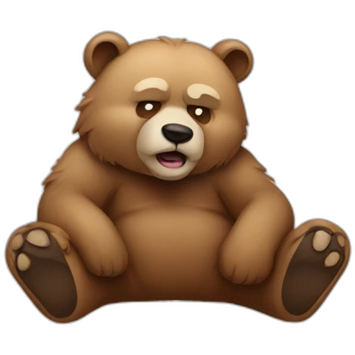 Lazy bear emoji