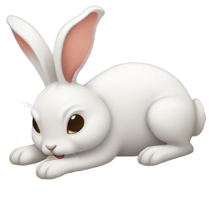 Fainted rabbit emoji