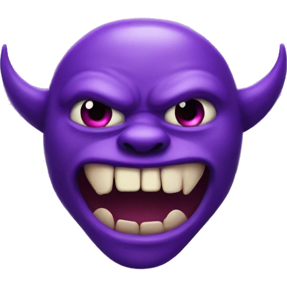 purple demon emoji with tongue sticking out  emoji