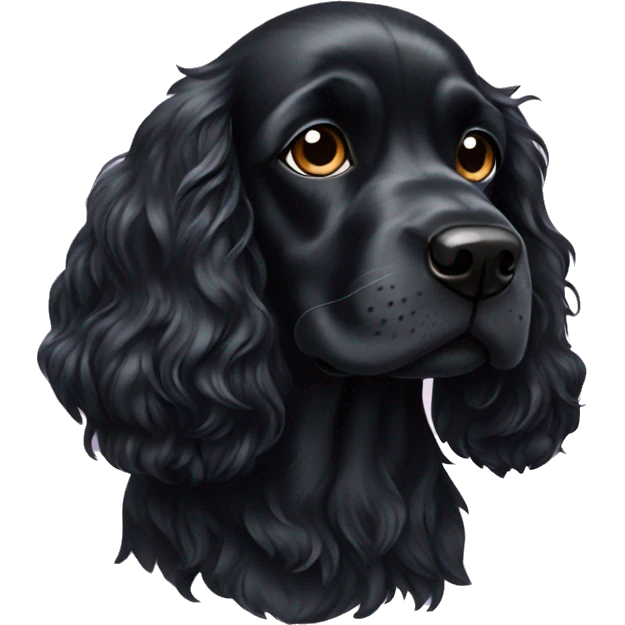 Black cocker spaniel emoji