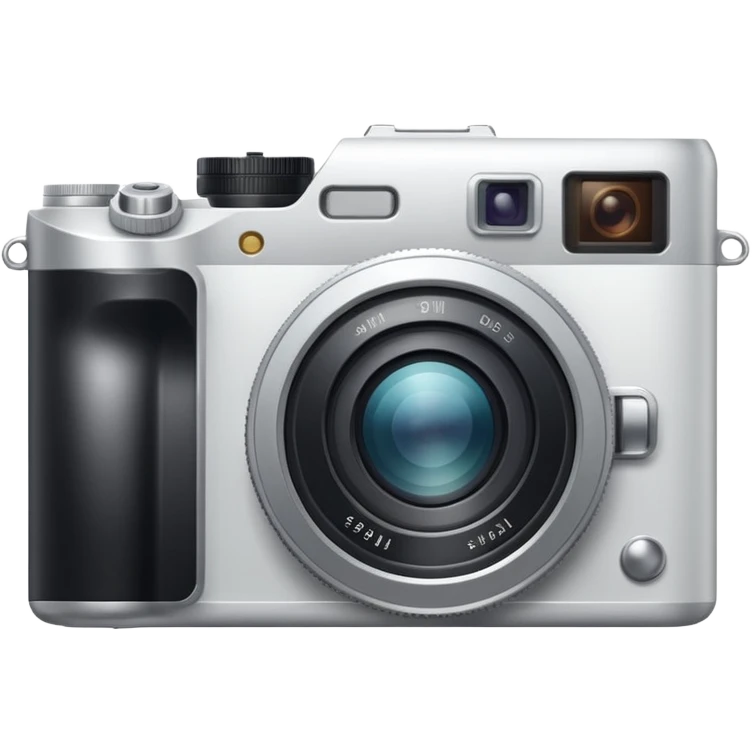 Mirrorless white camera
 emoji