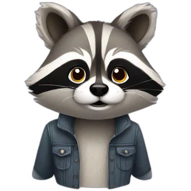 Raccoon designer emoji
