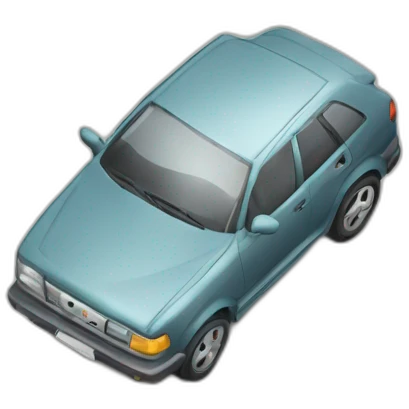 Voiture avec roue crevé emoji