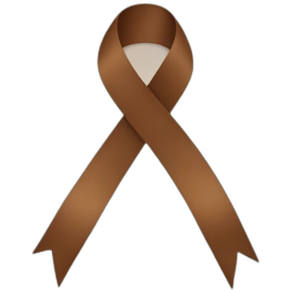 Brown ribbon emoji