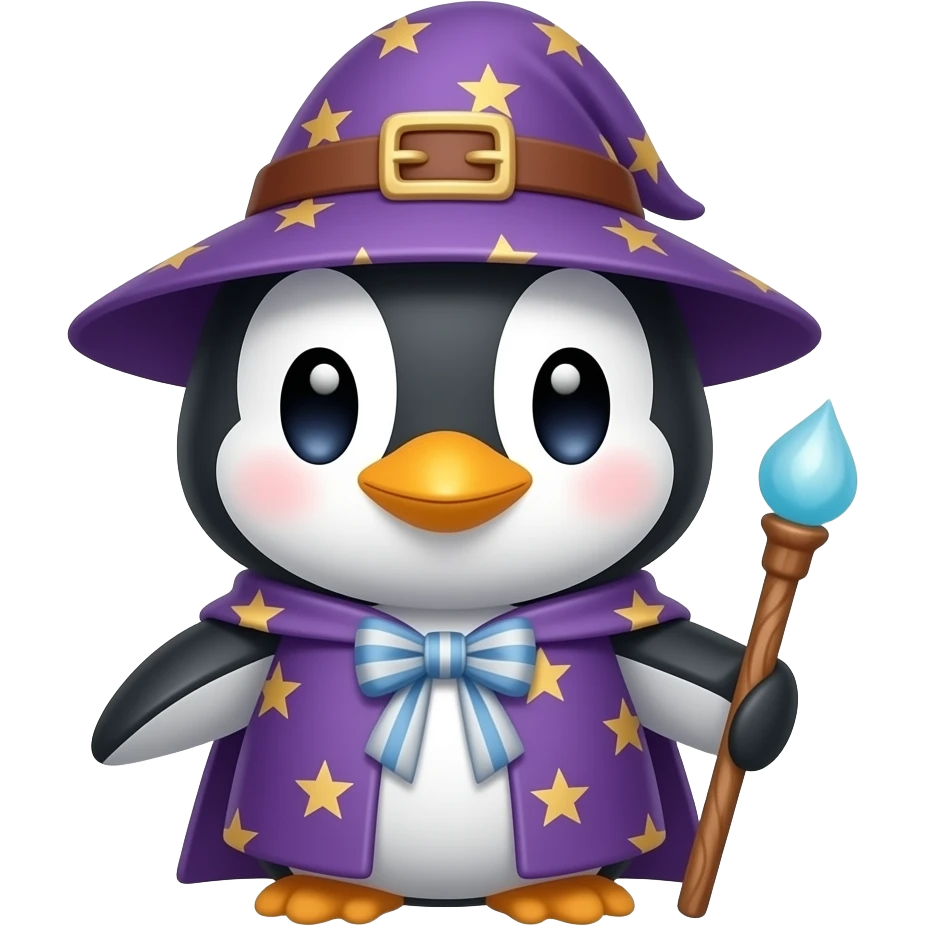 Penguin Wizard emoji