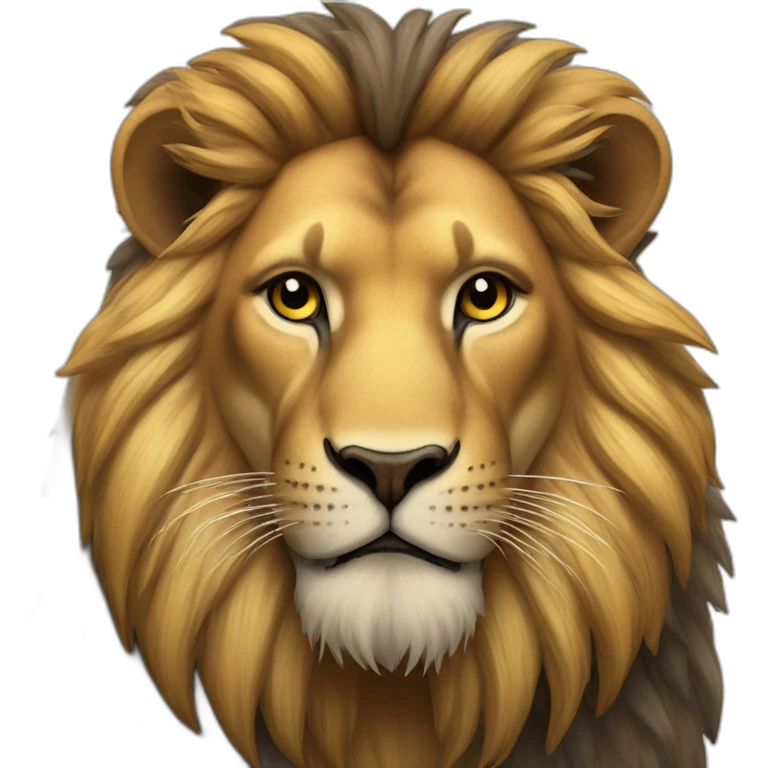 Lion sur un tigre emoji