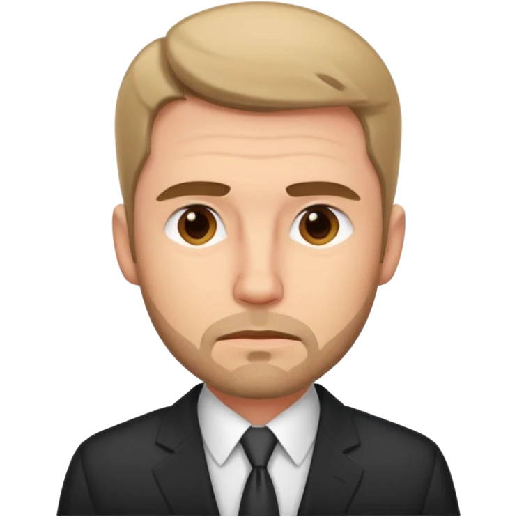 Tired caucasian male business man emoji