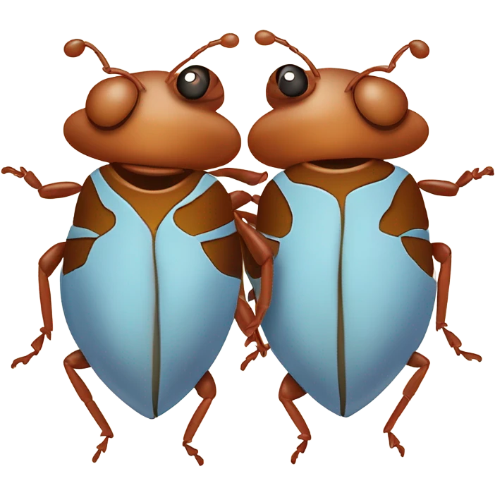 bed bugs kissing with heart emoji