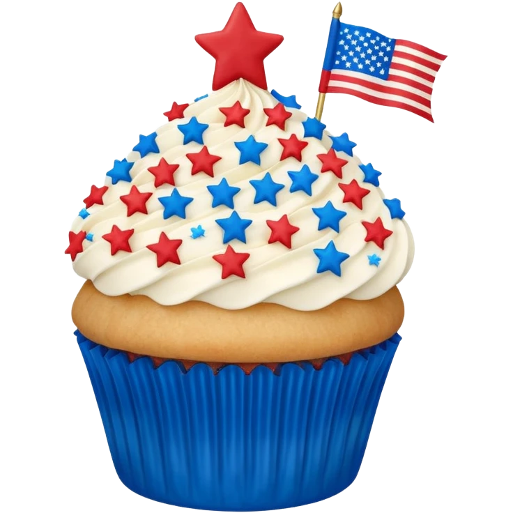 4th of july cupcake flag emoji
