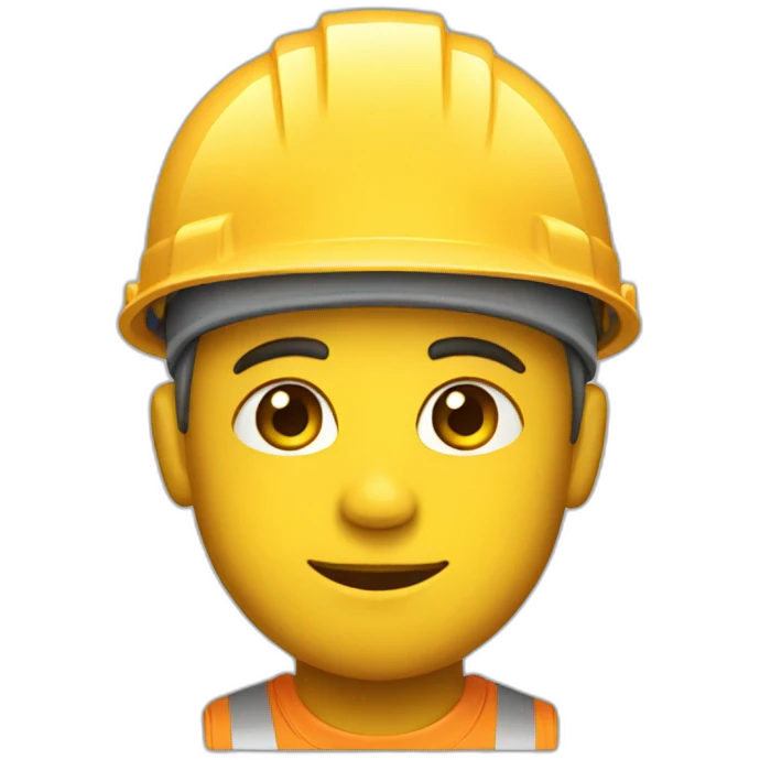 A braver with a construction hat emoji