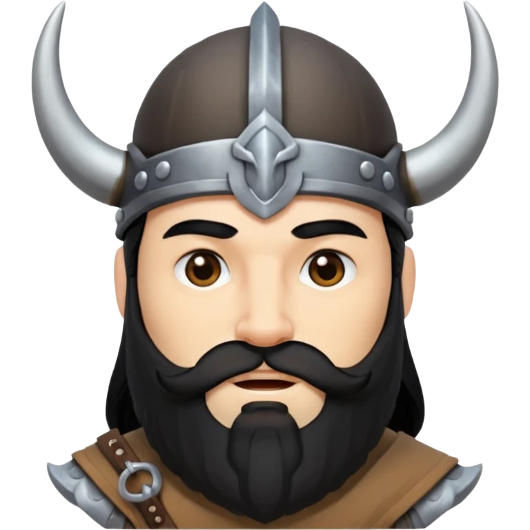 bearded Vikings with black hair emoji