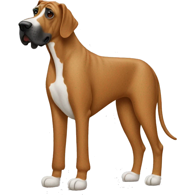 Great Dane made out of gingerbread  emoji