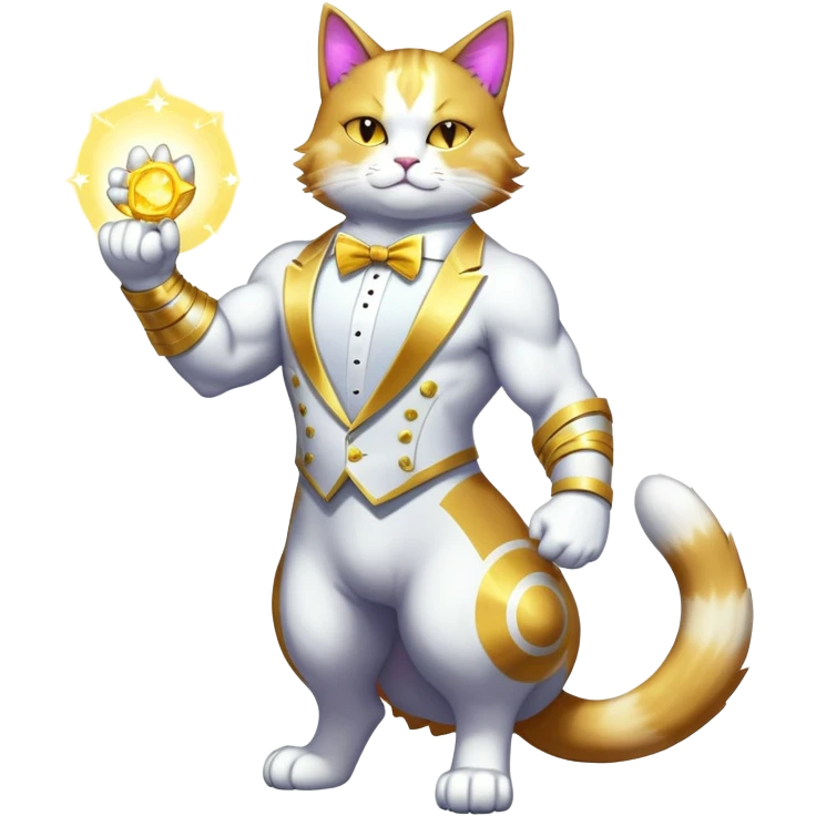 Transcendent celestial infinity cosmic galactic energy Mega neon unicorn dragon hydra hyper rare golden penguin Golden Divine god angel Omni Black and white Super muscular Buff sigma Gigachad cat full body tuxedo colored  emoji