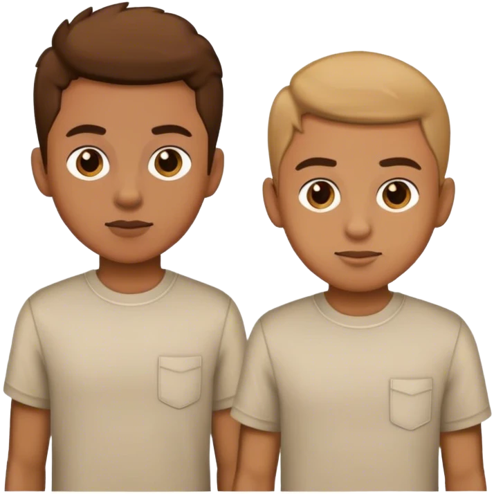 boys in stylish shirts emoji