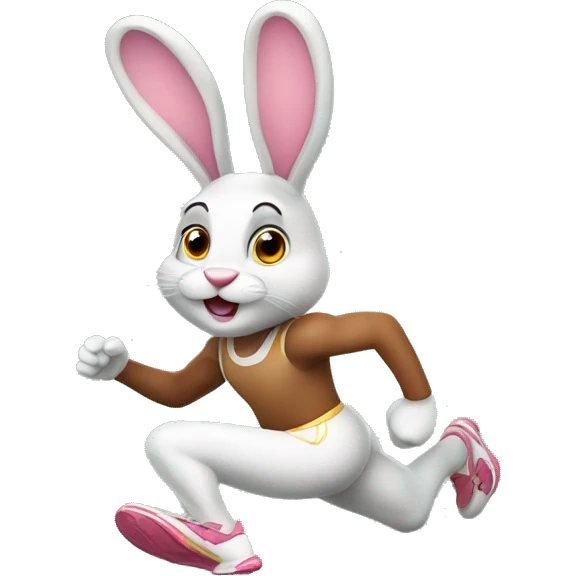skipping sprint easter bunny emoji