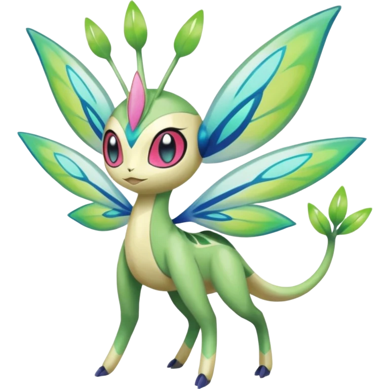 Faerie-Mezprit-Celebi-Meloetta-Palkia-Pokémon, full body emoji
