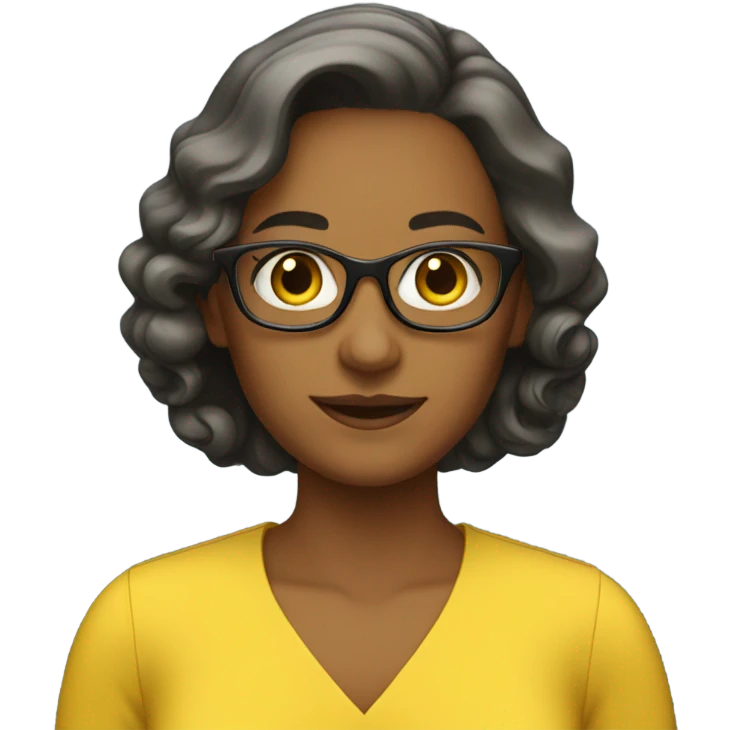 Teacher wearing a yellow dress  emoji