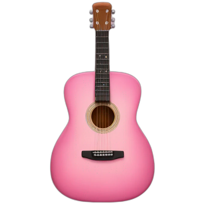 Pink Acoustic guitar emoji