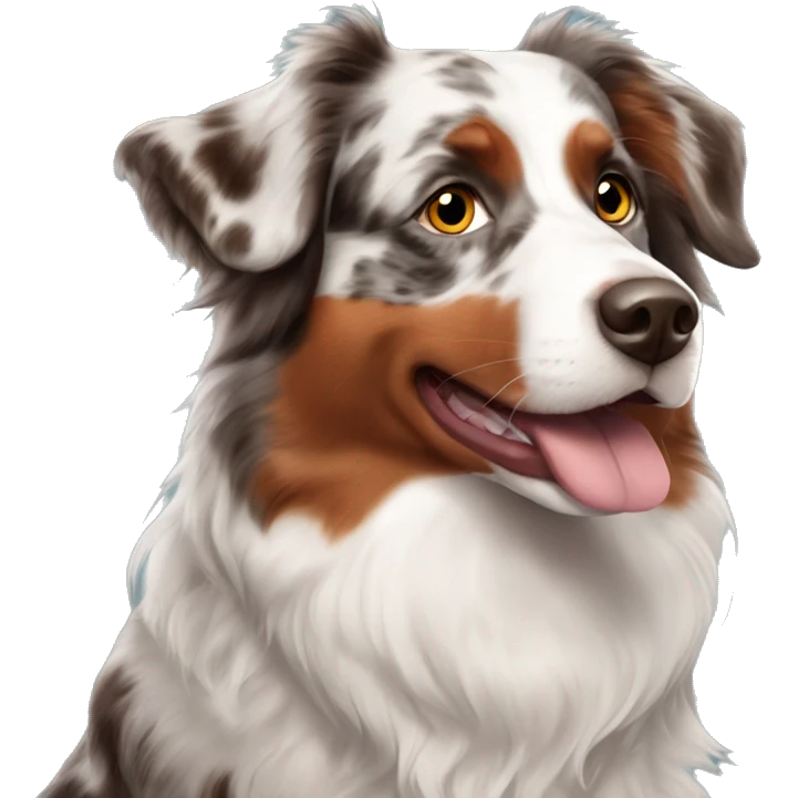 Red Merle Australian Shepherd  emoji