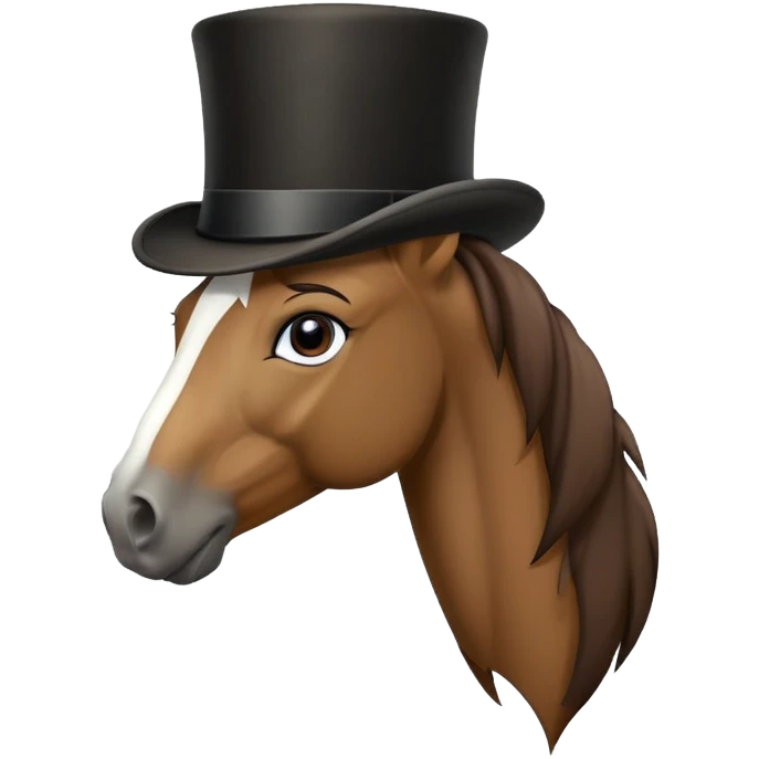 Horse wearing a top hat  emoji