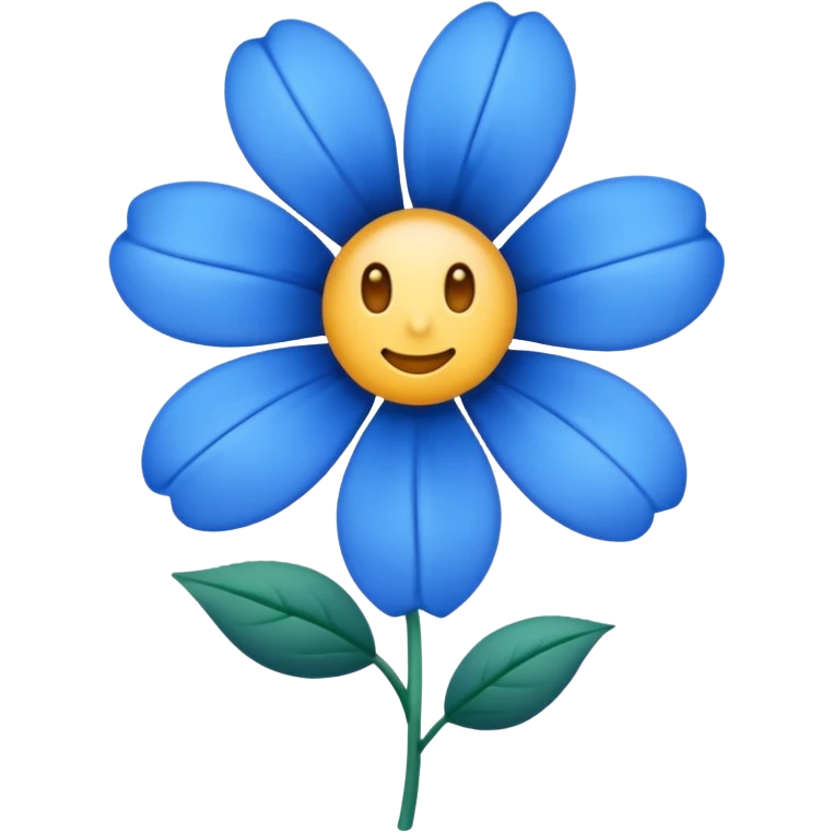 blue flower emoji