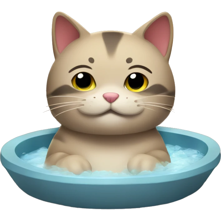 Cat in sauna room  emoji