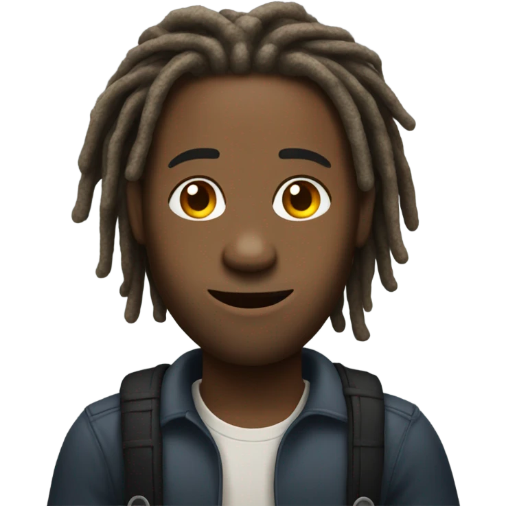 Black man with thumbs up and dread locs emoji