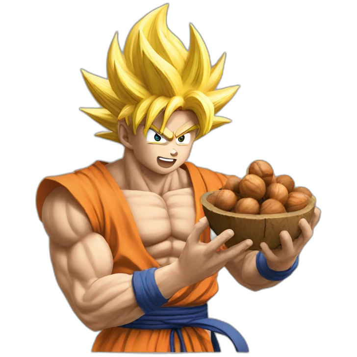 goku holding nuts emoji