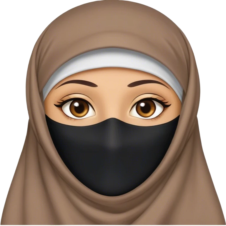 Niqab brown eyes  emoji
