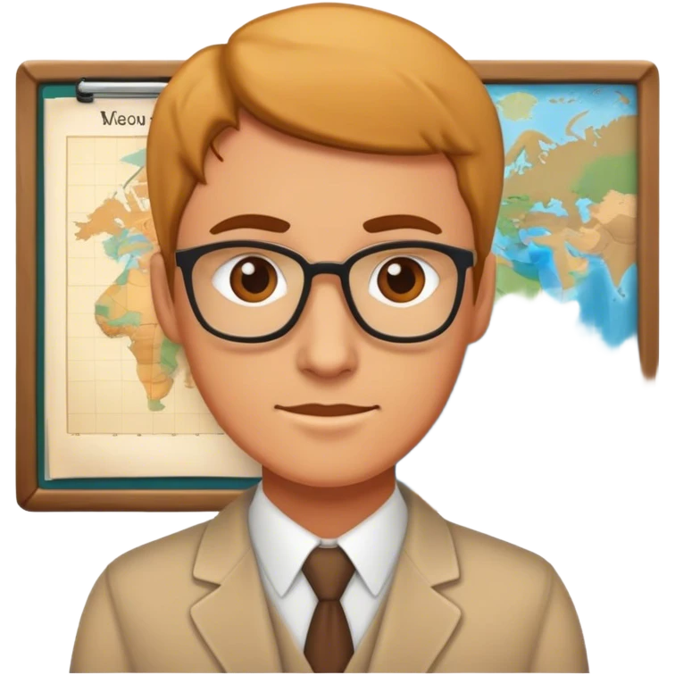 Geography teacher tweaking emoji