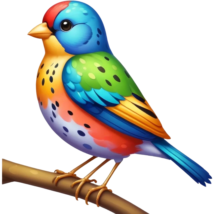 cute colorful songbird emoji