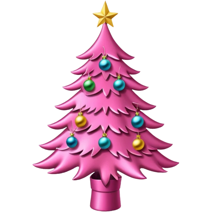 pink christmas tree emoji