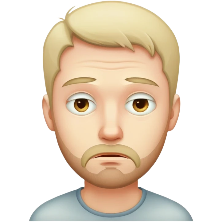 Sad hungry man emoji