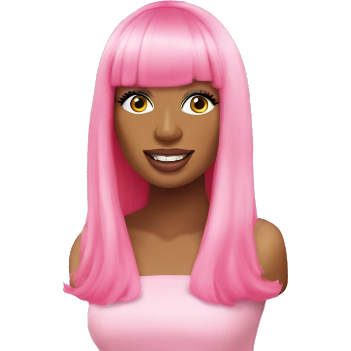 Nicki minaj pink wig  emoji