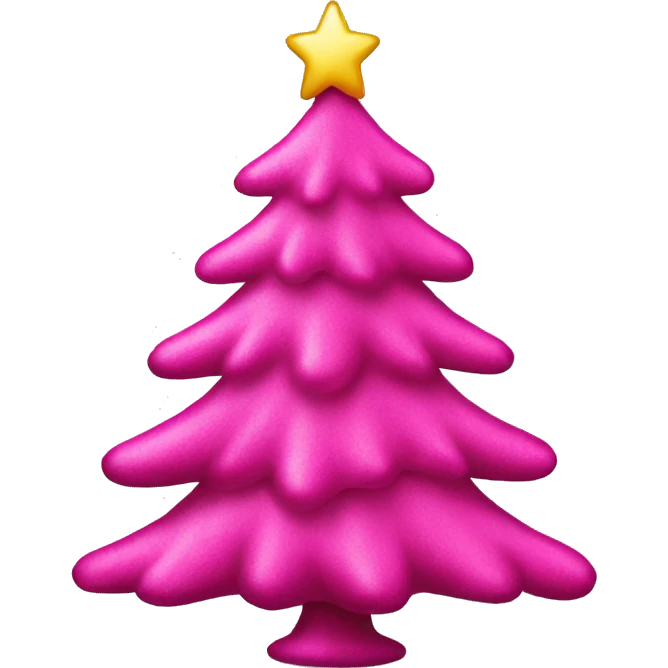Hot pink Christmas tree  emoji