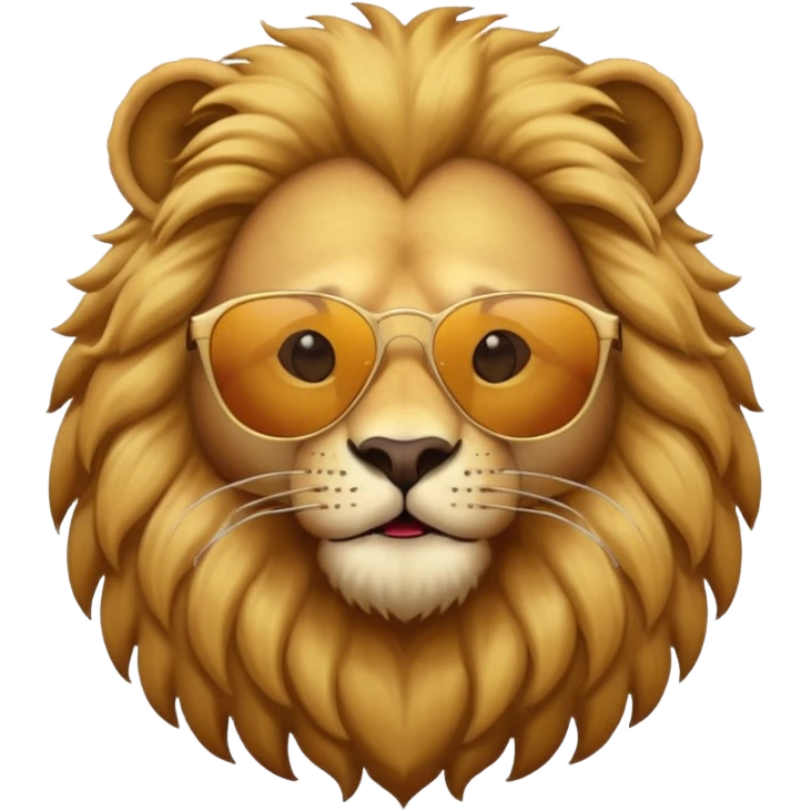 a sunglasses circus lion emoji