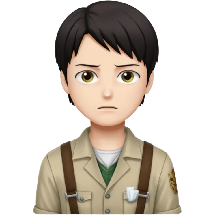 Levi ackerman from attack on titan with his cleaning outfit on emoji