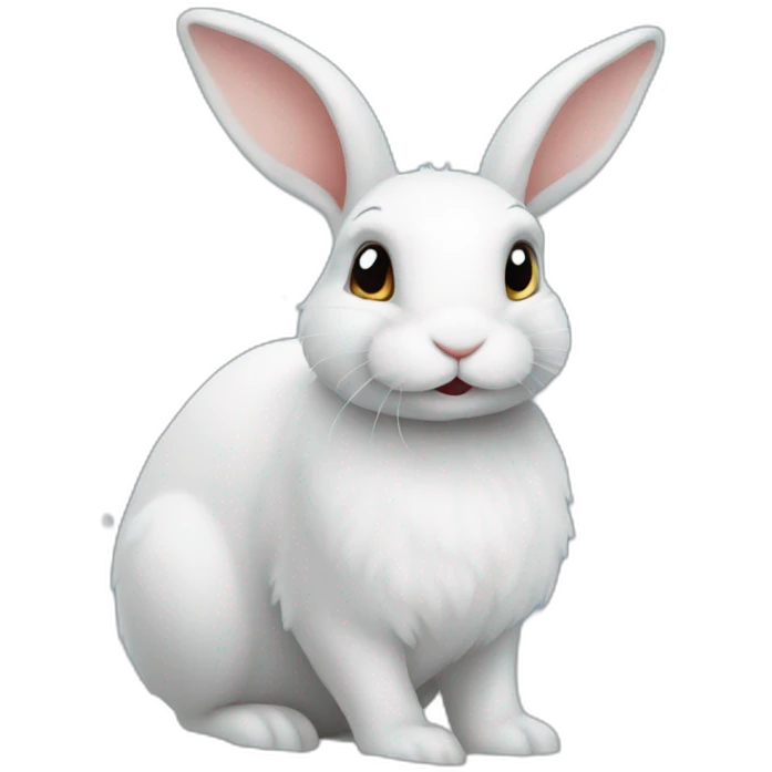 little rabbit in snow emoji