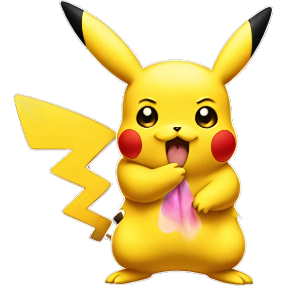 Pikachu blowing a kiss emoji