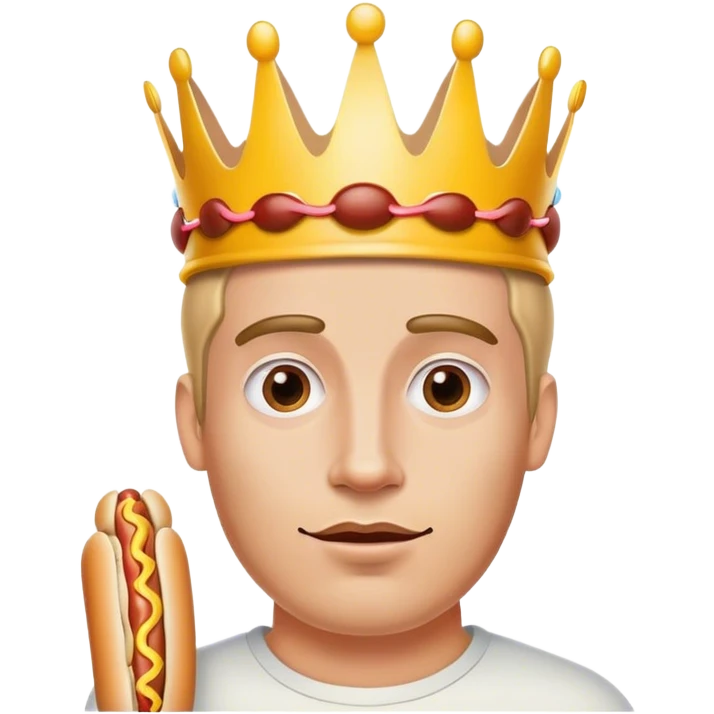 King hot dog emoji