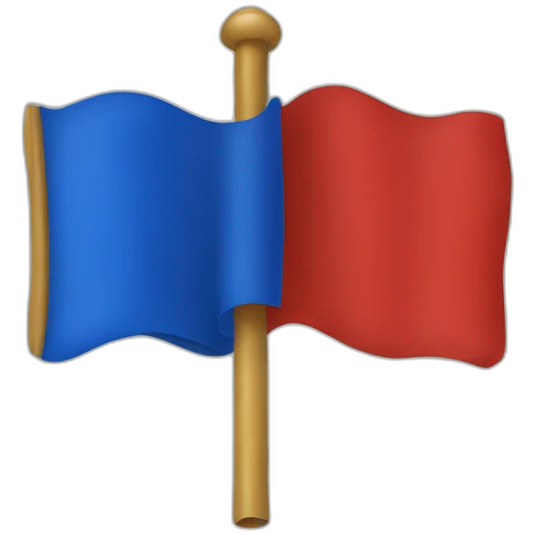 Drapeau rouge et bleu emoji