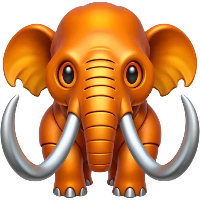 Little completely orange mammouth cyborg emoji