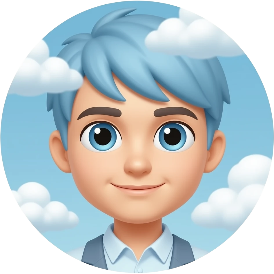 Dude look up at clouds emoji