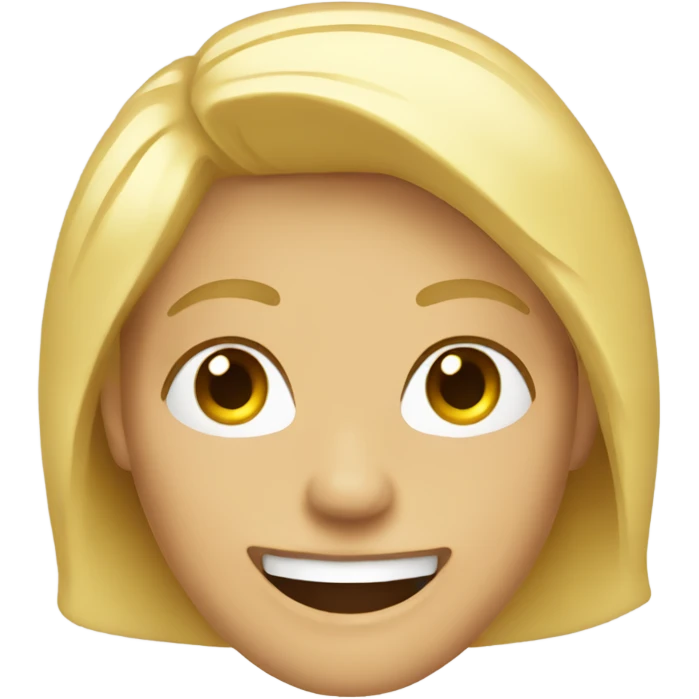 blonde smile in parody style emoji