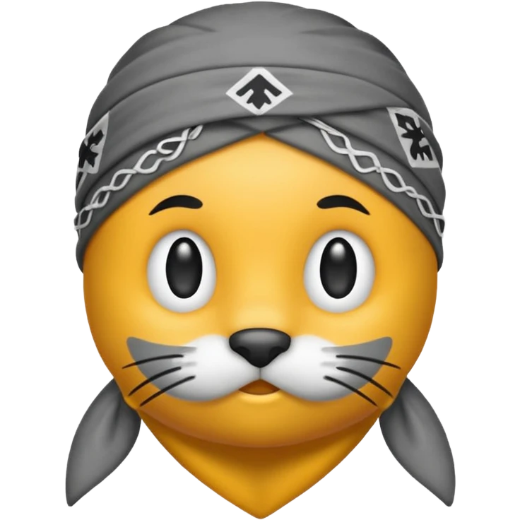 gray tick emoji bandana 
 emoji
