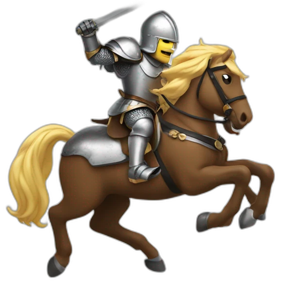 Charging knights on horse emoji