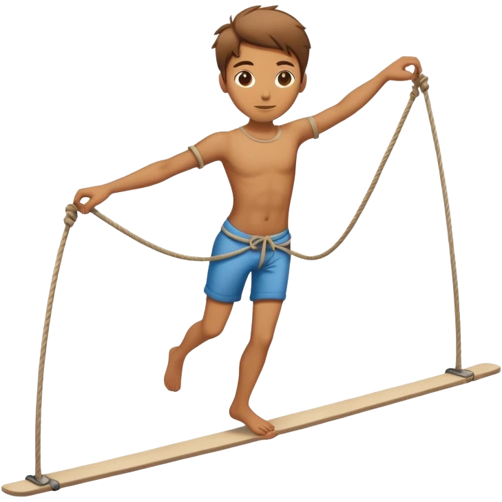 person walking on tightrope
 emoji