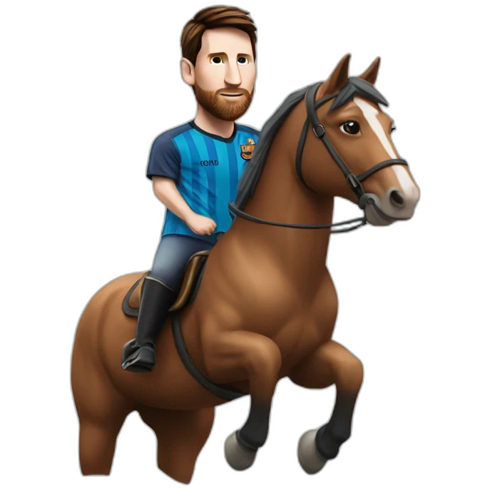 Messi sur un cheval emoji