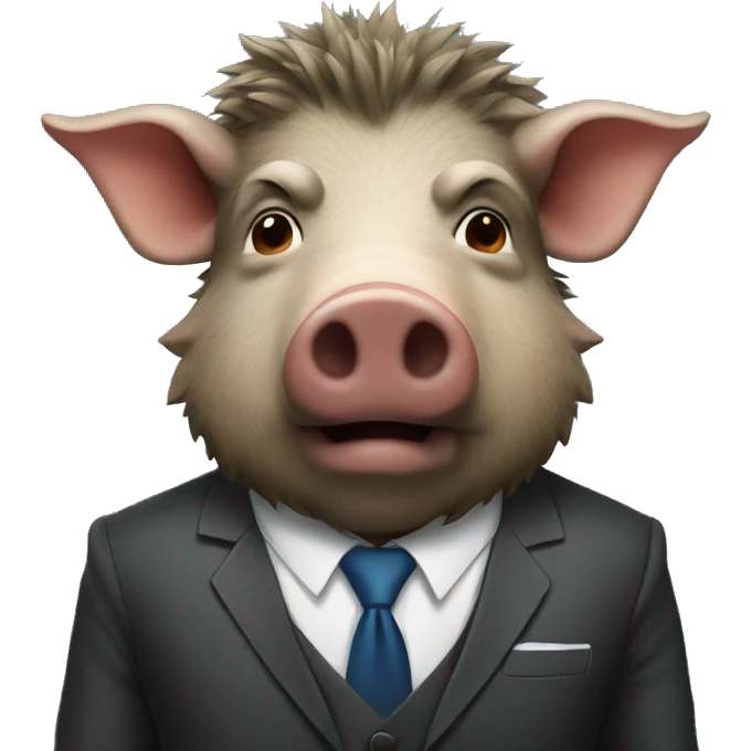 boar in suit emoji